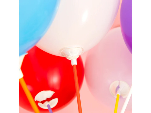 EKO Bețe de hârtie cu dopuri pentru baloane - culori mixte - 100 buc.