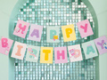 Gabi's Cat's house birthday flag banner - 180 x 15 cm - 1 buc.