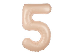 Balon din folie caramel cifra 5 - 100 cm - 1 buc.