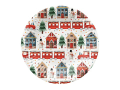 Farfurii de hârtie Christmas Town - 23 cm - 8 buc.
