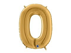 Balon din folie auriu litera O - 66 cm - 1 buc.