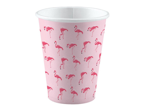Cupe roz Flamingo - 250 ml - 8 buc.