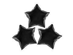 Baloane din folie Stars negru - 23 cm - 3 buc.
