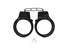 Cătușe de poliție negre - 1 buc.