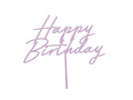 Topper pentru tort Happy Birthday violet - 16,5 x 18 cm - 1 buc.