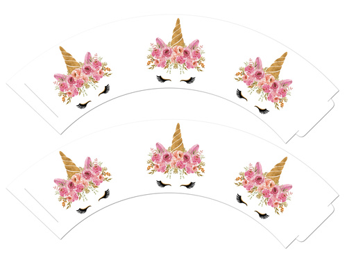 Rulouri pentru cupcakes Unicorn - 6 buc.