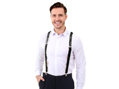 Bretele cu paiete - negru - 1 buc.