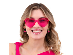Ochelari inimă - fucsia - 1 buc.