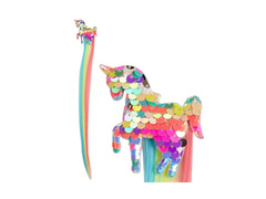 Extensii de păr cu paiete holografice unicorn - pentru fete