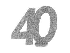 Decorațiuni de masă Forty silver 40s - 1 buc.