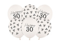 Set de baloane din latex pentru a treizecea aniversare - 30 cm - 6 buc.