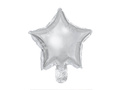 Baloane din folie cu stea argintie - 18.5 cm - 25 buc.