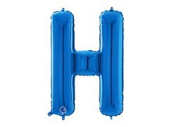 Balon folie albastru cu litera H - 66 cm - 1 buc.