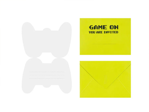 Invitații pentru ziua de naștere a controlerului de joc - 6 buc.