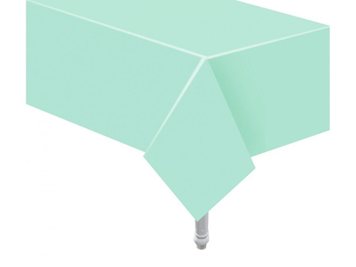Față de masă din hârtie mentolată - 132 x 183 cm - 1 buc.