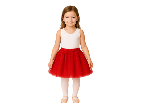Fustă tutu - roșu - 30 cm - 1 buc