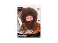Peruca caveman maro creț cu barbă