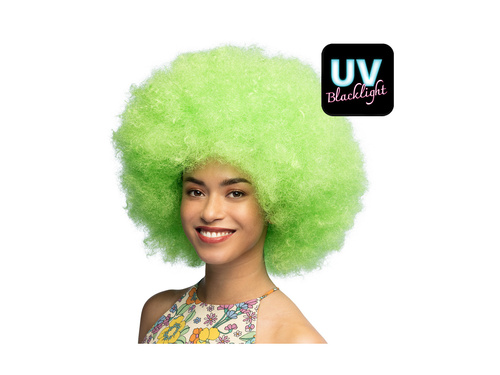 Peruca Afro Sugar verde neon