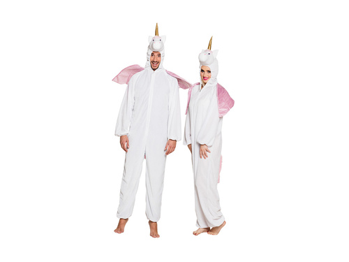 Costum Unicorn alb din pluș - 1 buc.