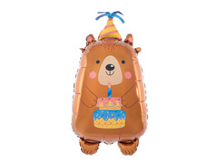 Balon cu folie Birthday Teddy Bear - 44x78 cm - 1 buc.