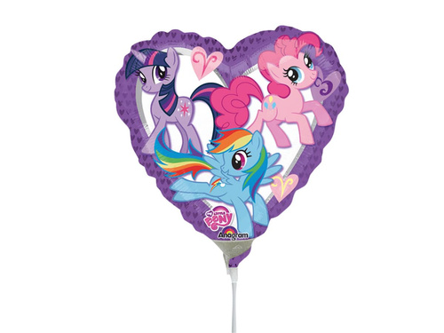 Balon cu băț din folie My Little Pony - 23 cm - 1 buc.