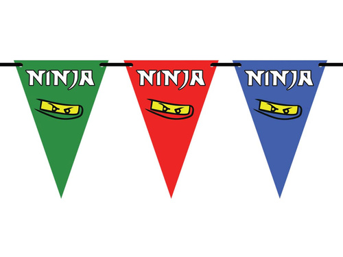 Banner cu steaguri Ninja – 500 cm – 14 bucăți