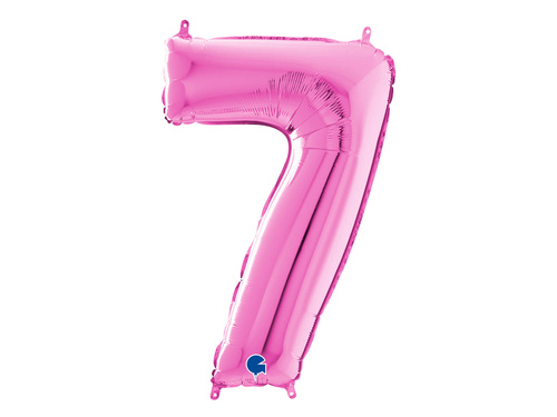 Balon din folie numărul 7 fuchsia - 66 cm - 1 buc.