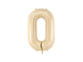 Balon din folie numărul 0 bej - 72 cm - 1 buc.
