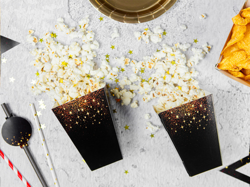 Cutii de popcorn sclipitoare - 6 buc.