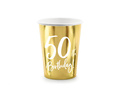 A 50-a aniversare 50h Cupe aniversare! aur - 220 ml - 6 buc.