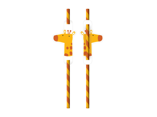 Tuburi de paie Safari - 20 cm - 8 buc.