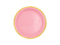 Farfurii roz cu margine aurie - 18 cm - 6 buc.