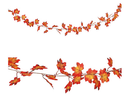 Ghirlandă cu frunze portocalii - 190 cm - 1 buc.