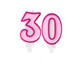 Lumânări cu număr roz - 30 - treizeci - 2 buc.