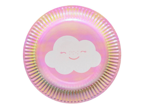 Farfurii aniversare Iridescent Cloud - 18 cm - 8 buc.