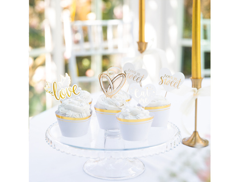 Plicuri pentru brioșe de nuntă - 10 cm - 12 buc.