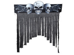 Perdea de ușă cu cranii - 90 x 30 cm - 1 buc.