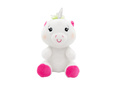 Pluszowy ciężarek w kształcie jednorożca do którego podczepiamy pęk balonów napełnionych helem. Ten ciężarek nie tylko zapobiega odlatywaniu balonów, ale także stanowi uroczą dekorację albo może być prezentem. Wysokość: 11 cm. Waga: 120 g.