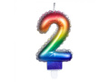 Lumânare numerică colorată - 2 - doi