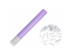 Tub de împușcare - confetti argintiu - 40 cm - 1 buc.