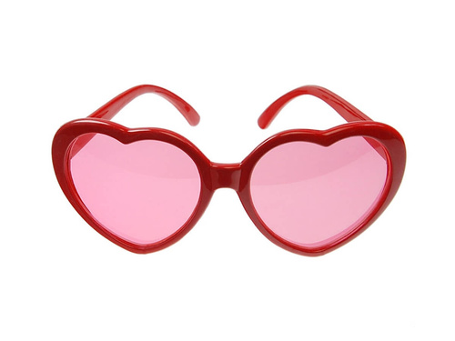 Ochelari inimă roșu - 1 buc.