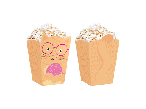 Cutii de popcorn pentru pisici - 6 buc.