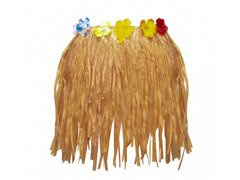Fustă hawaiiană scurtă din paie - 1 buc.