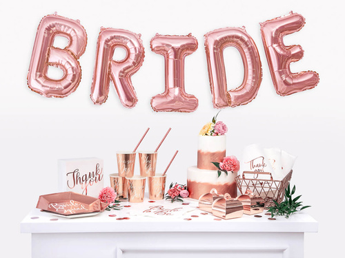 Balon din folie litera "R" roz și auriu - 35 cm