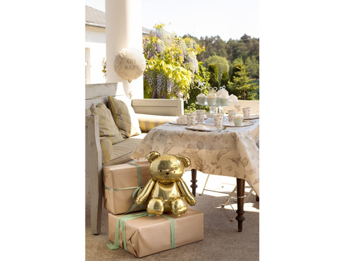 Balon de pluș cu ursuleț în picioare - auriu - 43 x 53 cm - 1 buc.