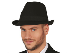 Pălărie de gangster negru - 1 buc.