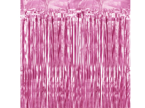 Perdea - perdea ușă roz metalic - 250 cm x 100 cm