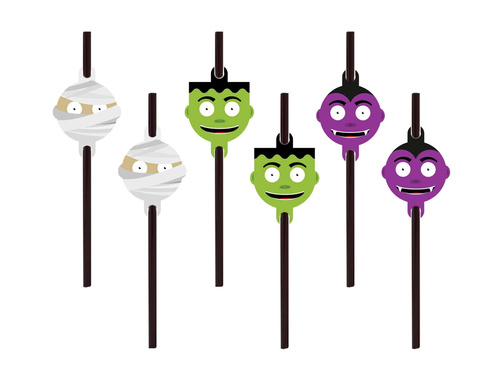 Paie monstru Halloween - 6 buc.