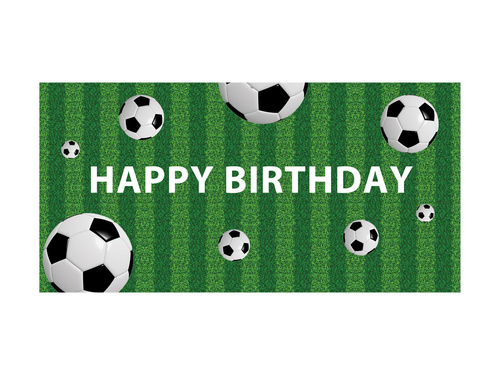 La mulți ani Fotbal Poster - 70x33 cm