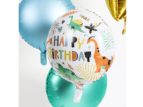 Balon de folie Happy Birthday Dinosaurs - 45 cm - 1 buc.